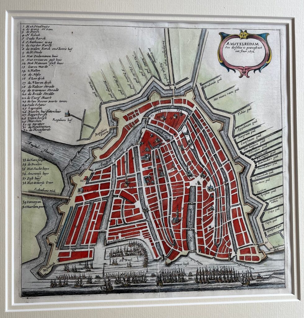 Antieke Kaart van Amsterdam in 1612