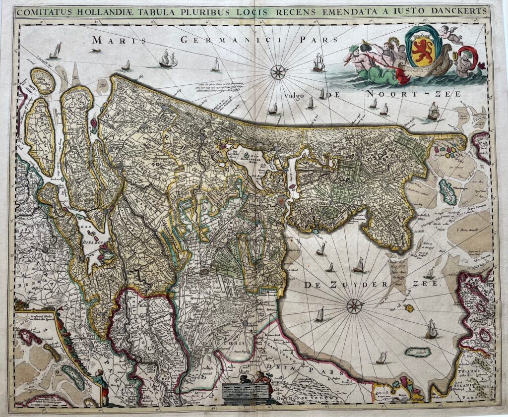 Holland map by Justus Danckerts
