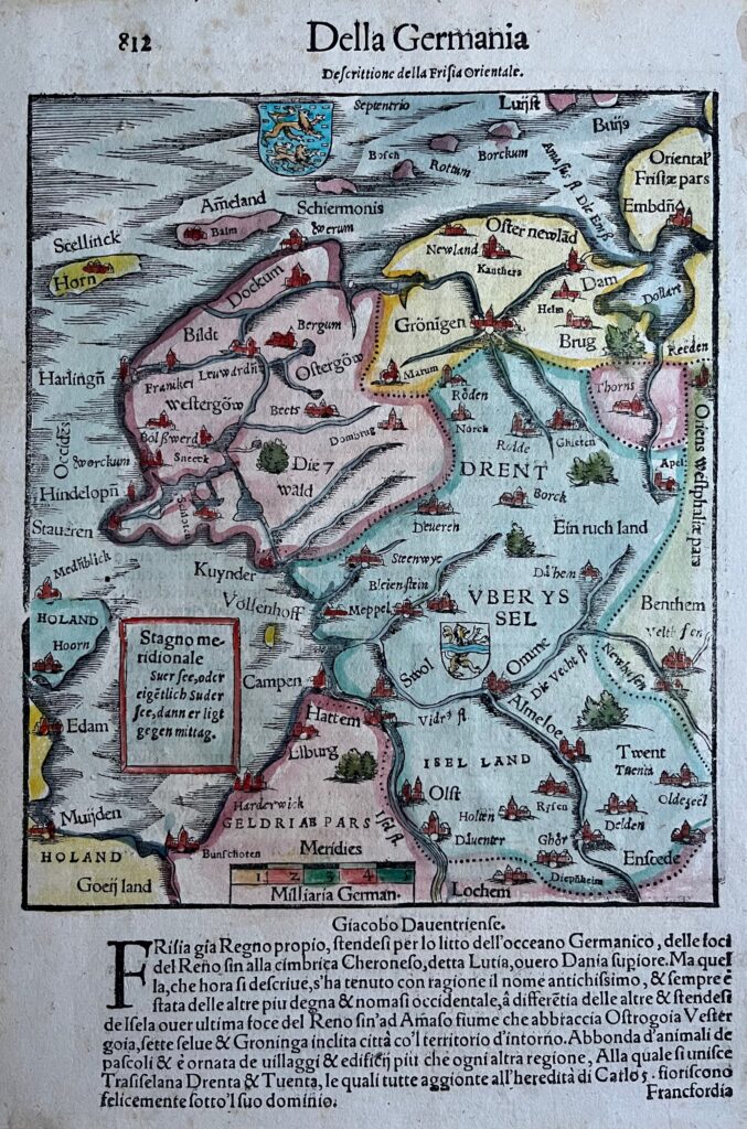 Münster van Deventer Friesland Map 1552