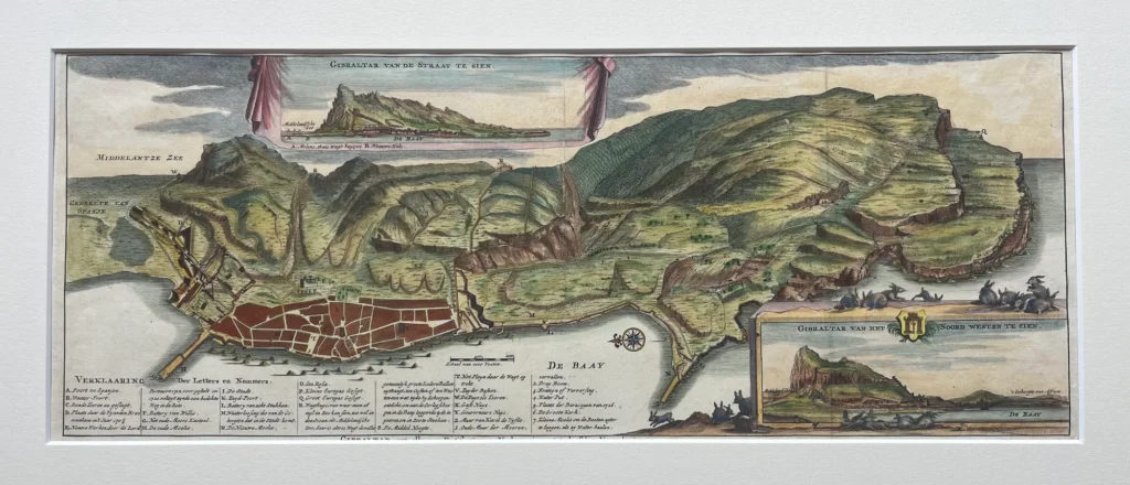 1720 Gibraltar fortifications map