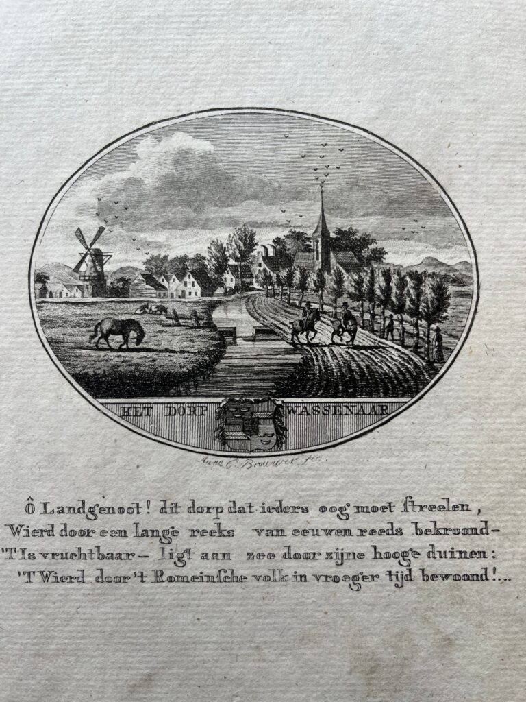 Antique Wassenaar village engraving