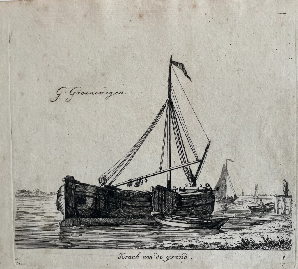 Groenewegen Etching Dutch Ships
