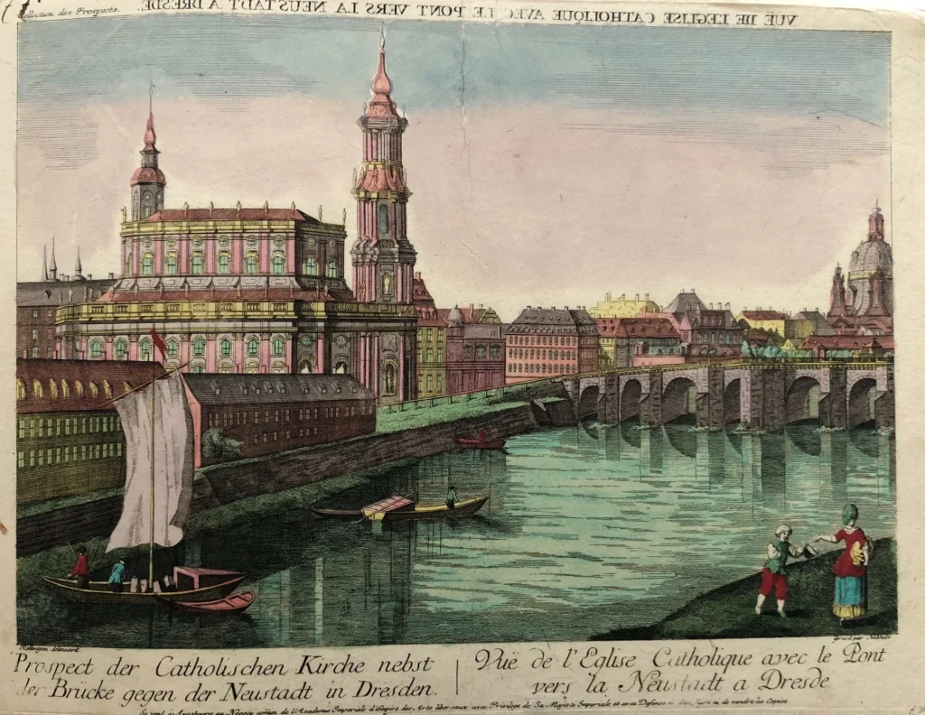 vintage Dresden engraving - Duitsland Dresden
