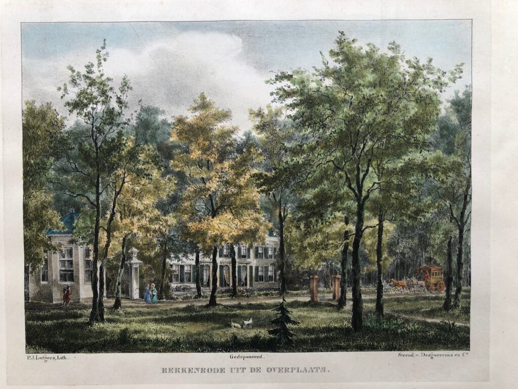 vintage Berkenrode lithograph - Heemstede Berkenrode