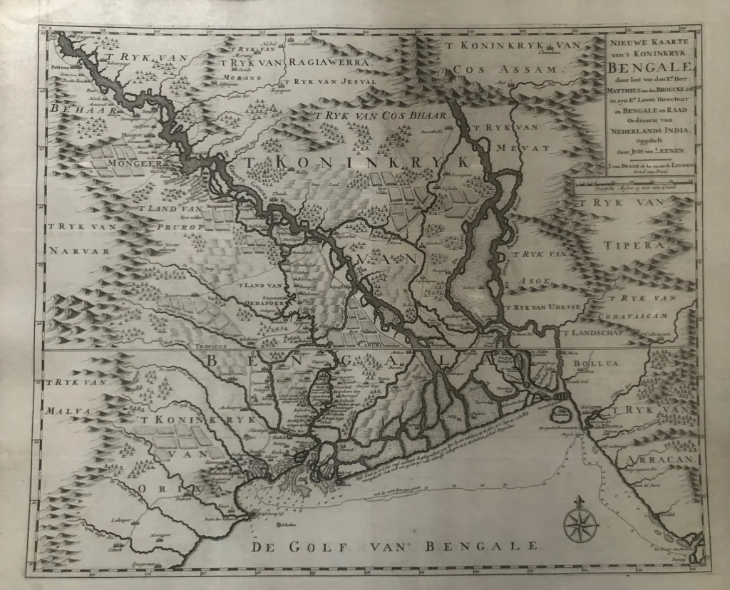 vintage Bengal map - Map of India Bengale Bangladesh 1