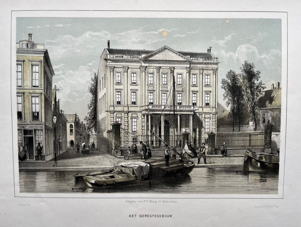 vintage Rotterdam lithograph - Rotterdam city view