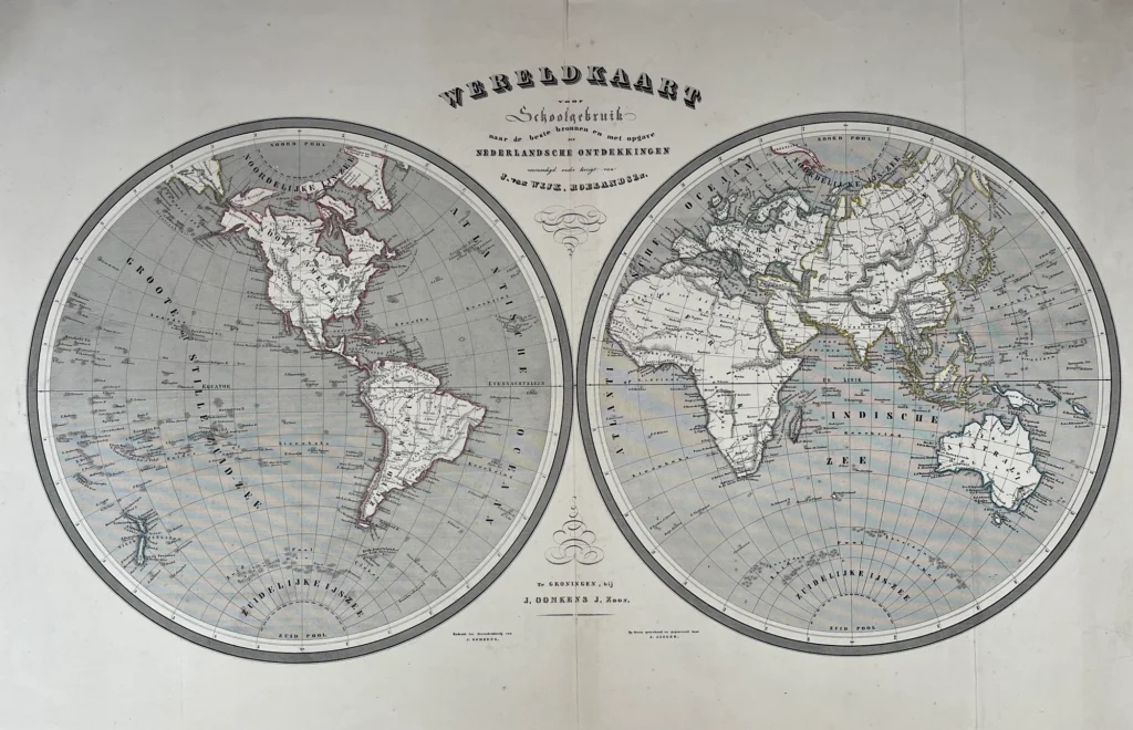 vintage Dutch world map - Worldmap by Roelandszoon