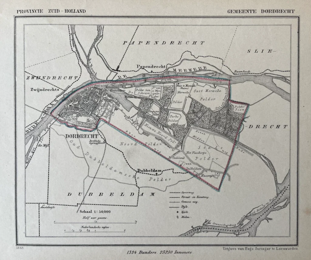 Dordrecht Antique Map - Dordrecht2 antiquariaat devries and devries