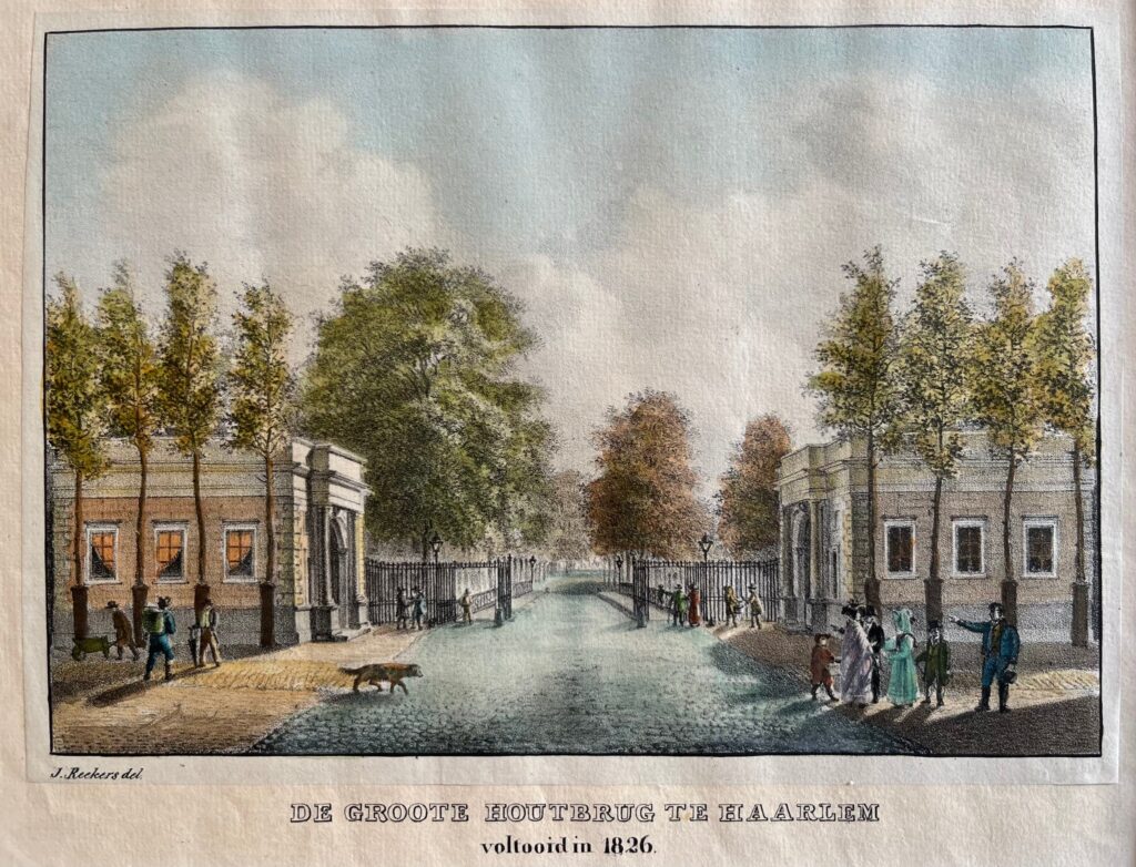 Haarlem Grote Houtbrug Lithograph - Haarlem Grote Houtbrug antiquariaat devries and devries