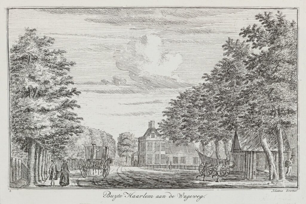 Haarlem Wagenweg etching - Haarlem Wagenweg antiquariaat devries and devries