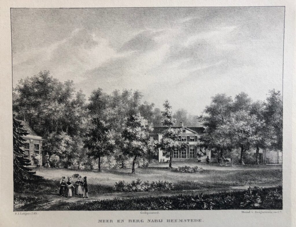Heemstede Meer en Berg Lithograph - Heemstede Meer en Berg antiquariaat devries and devries