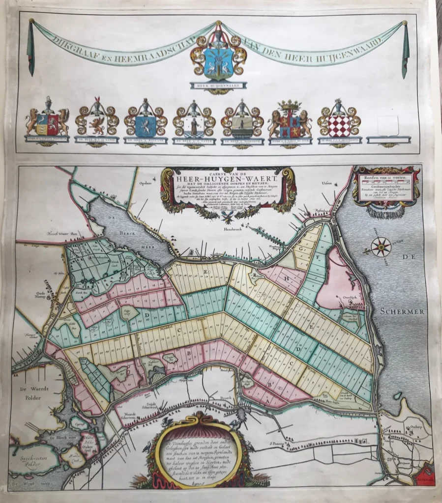 Heerhugowaard Antique Map - Heerhugowaard antiquariaat devries and devries