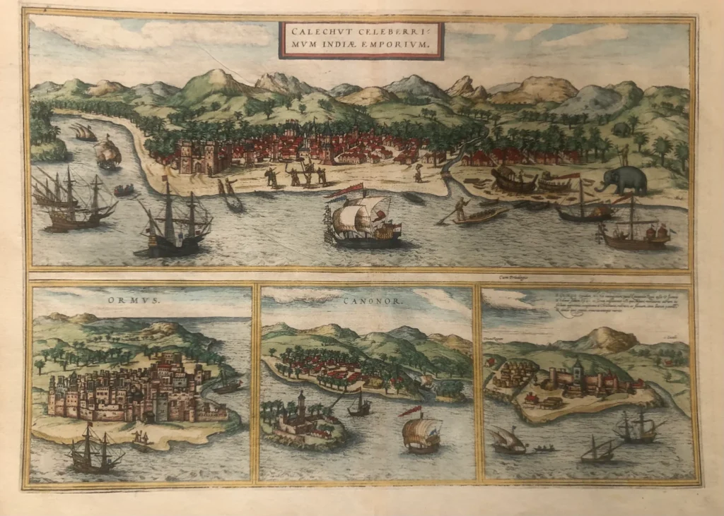 Portuguese Ports Asia Africa Map - Portugese Ports in Asia and Africa antiquariaat devries and devries