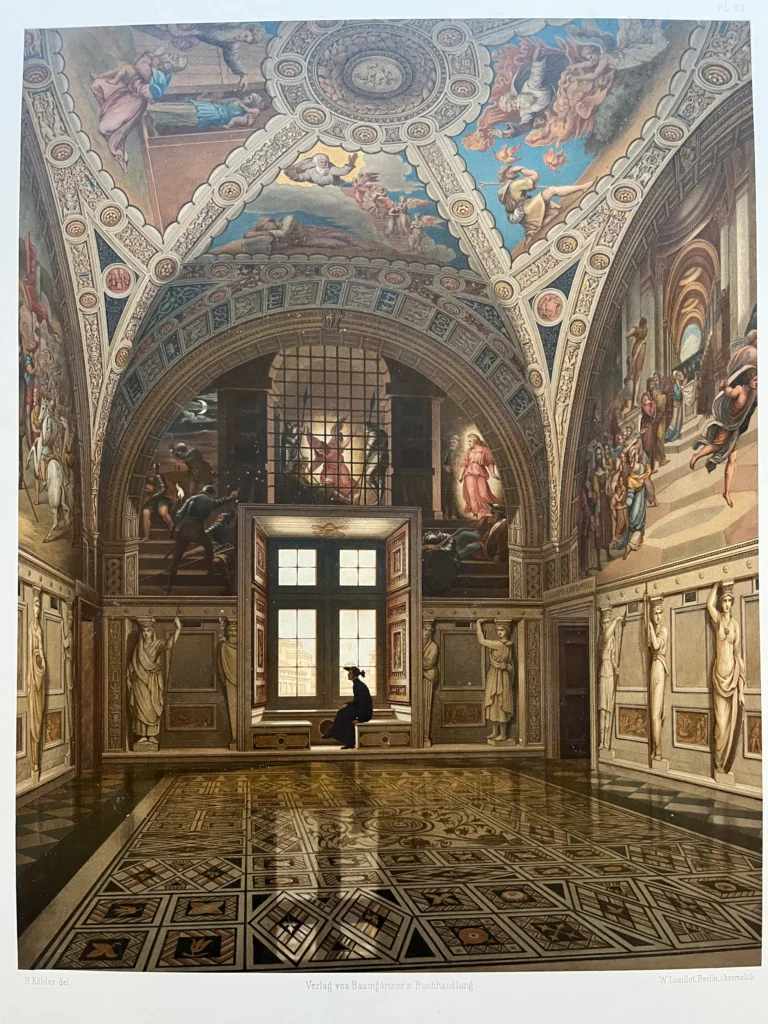 Rome Vatican Chromolithograph - Rome Vatican antiquariaat devries and devries