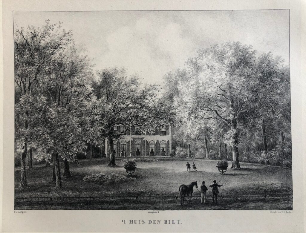 Santpoort Huis den Bilt Lithograph - Santpoort Huis den Bilt antiquariaat devries and devries