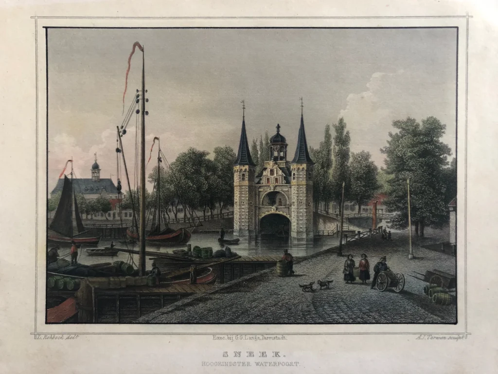 Antique Sneek print - Sneek antiquariaat devries and devries