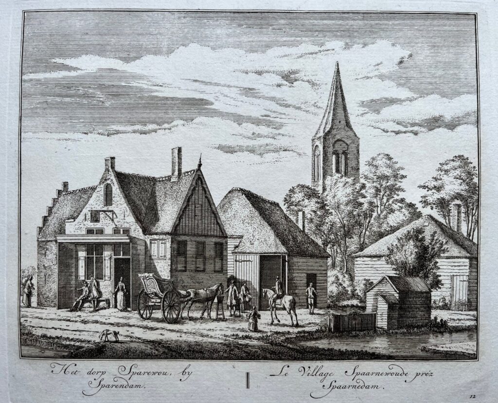 Spaarnwoude Engraving by Rademaker - Spaarnwoude - Spaarnwoude antiquariaat devries and devries