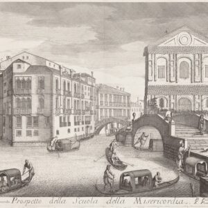 Venice Misericordia engraving - Venice Prospetto della scuola della misericordia antiquariaat devries and devries
