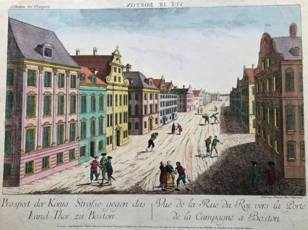 Boston King Street Engraving - View 'in Boston antiquariaat devries and devries