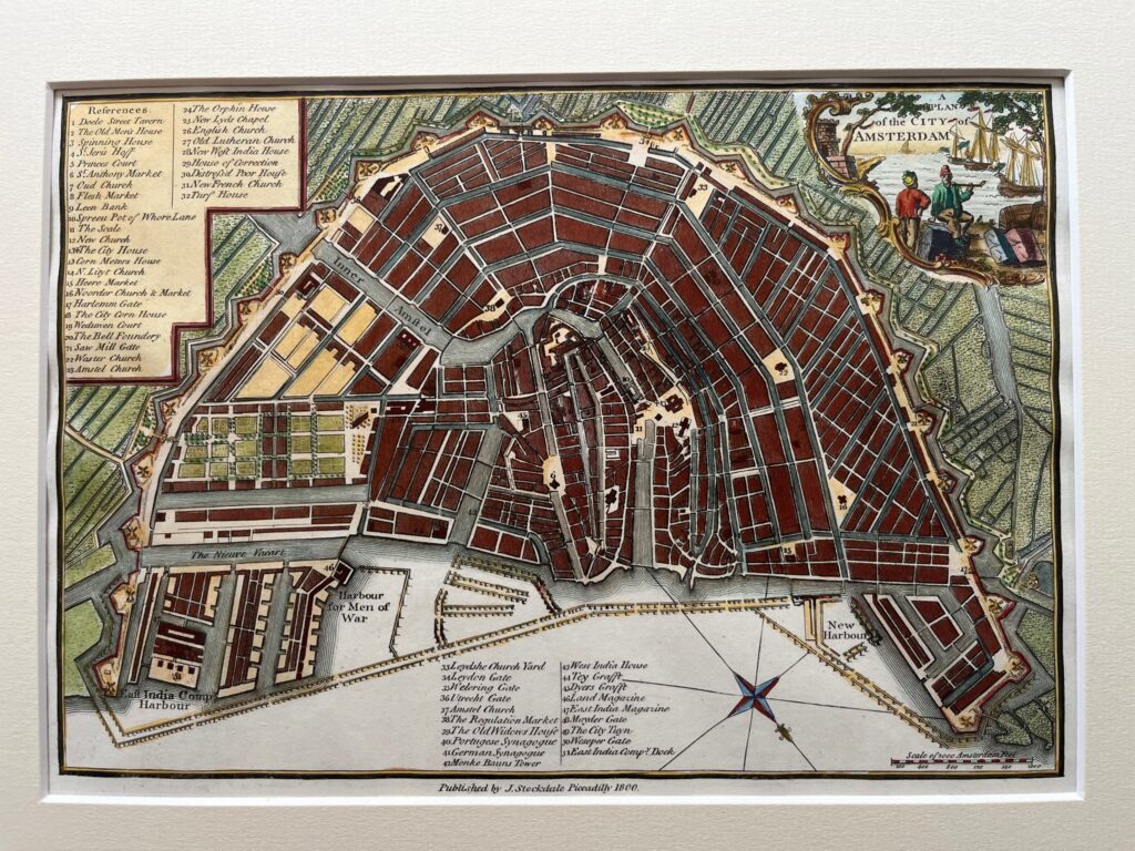 Map of Amsterdam 1800 - map Amsterdam antiquariaat devries and devries